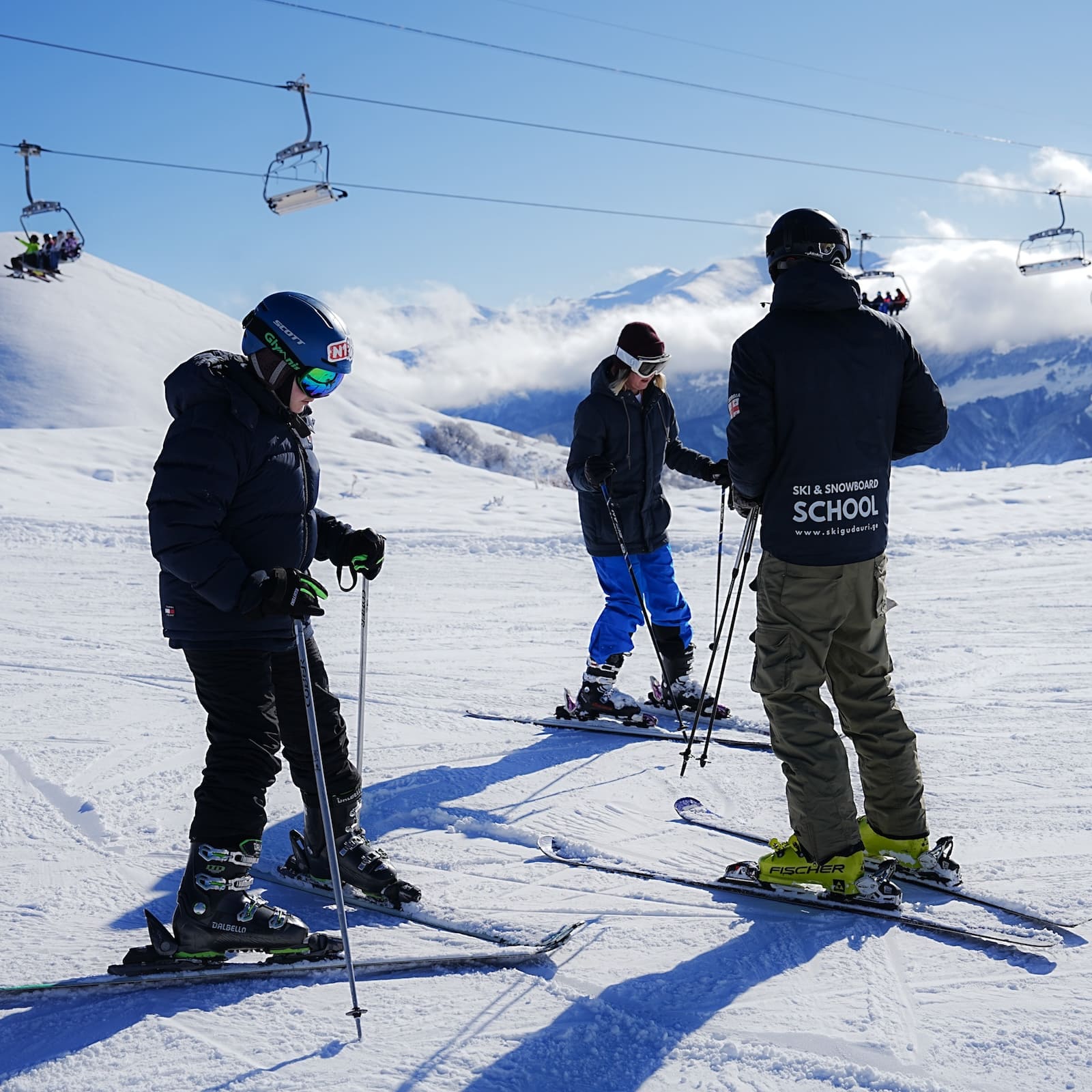 Group Ski Lessons for adults in Gudauri
